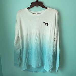Women’s blue ombré PINK VS pullover